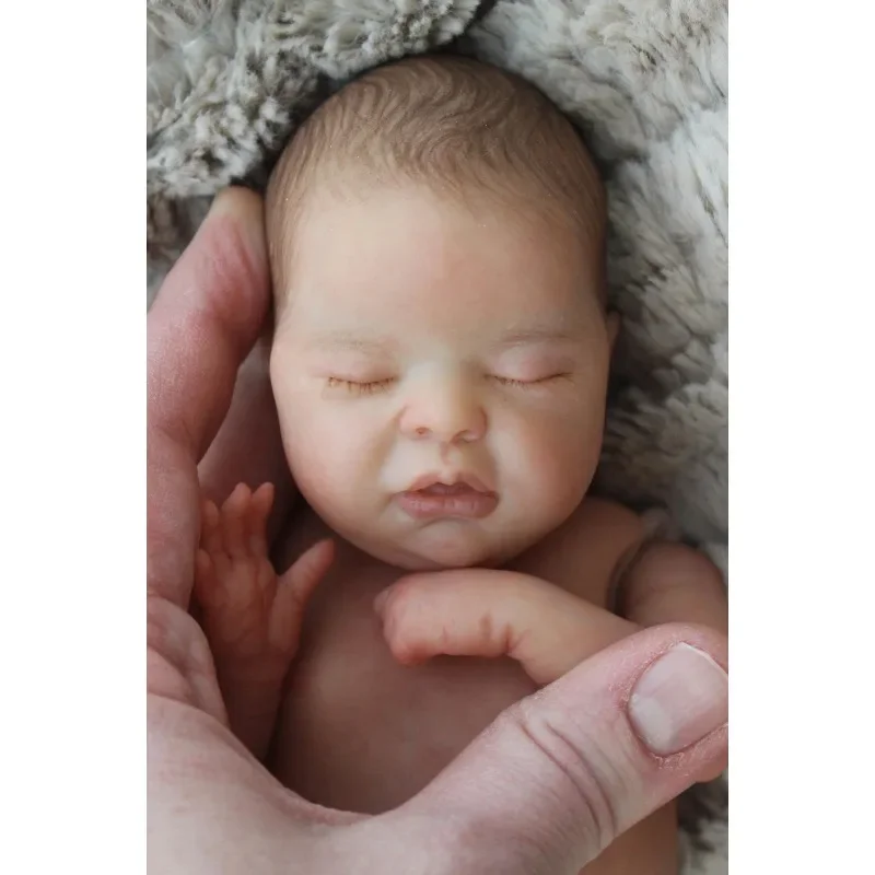 9" Inches Mini Bebe Reborn Kit Wee Patience Reborn Baby Vinyl Doll Kit Unpainted Doll Parts DIY Blank Reborn Doll Kit