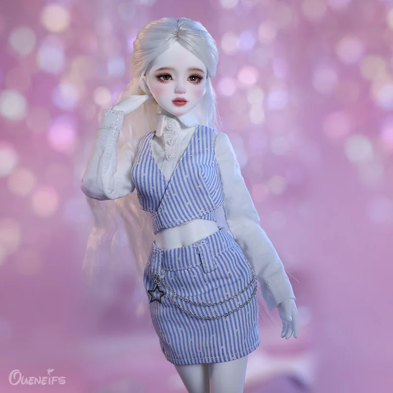 Aurola BJD Doll 1/6 Ynly Female Body New Design White shirt and striped waistcoat 2025 Resin Girl new doll Surprise Gift for Children