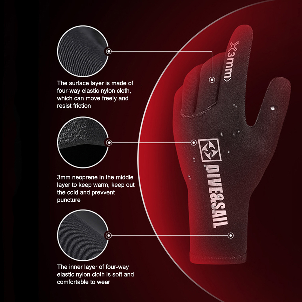 3MM 5MM new Neoprene Diving Gloves Keep Warm for Snorkeling 2025 Paddling Water Sport Keep Warm Spearfish Underwater Gloves