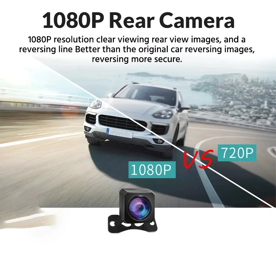E-ACE Car Rear View Camera Waterproof 2.5MM Jack Back Reverse Camera Parking Assistance Cameras Only for E-ACE DVR Dashcam A20P