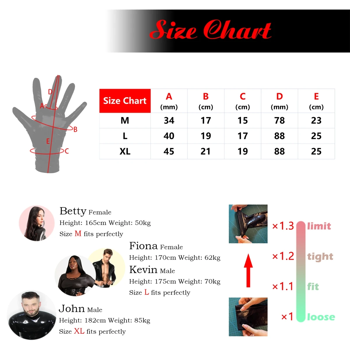 Ftshist PU Leather Gloves Wrist Length Full 2025 Finger Wetlook Matte Black Elastic new Glove For Women Latex Fetish Costumes Accessories