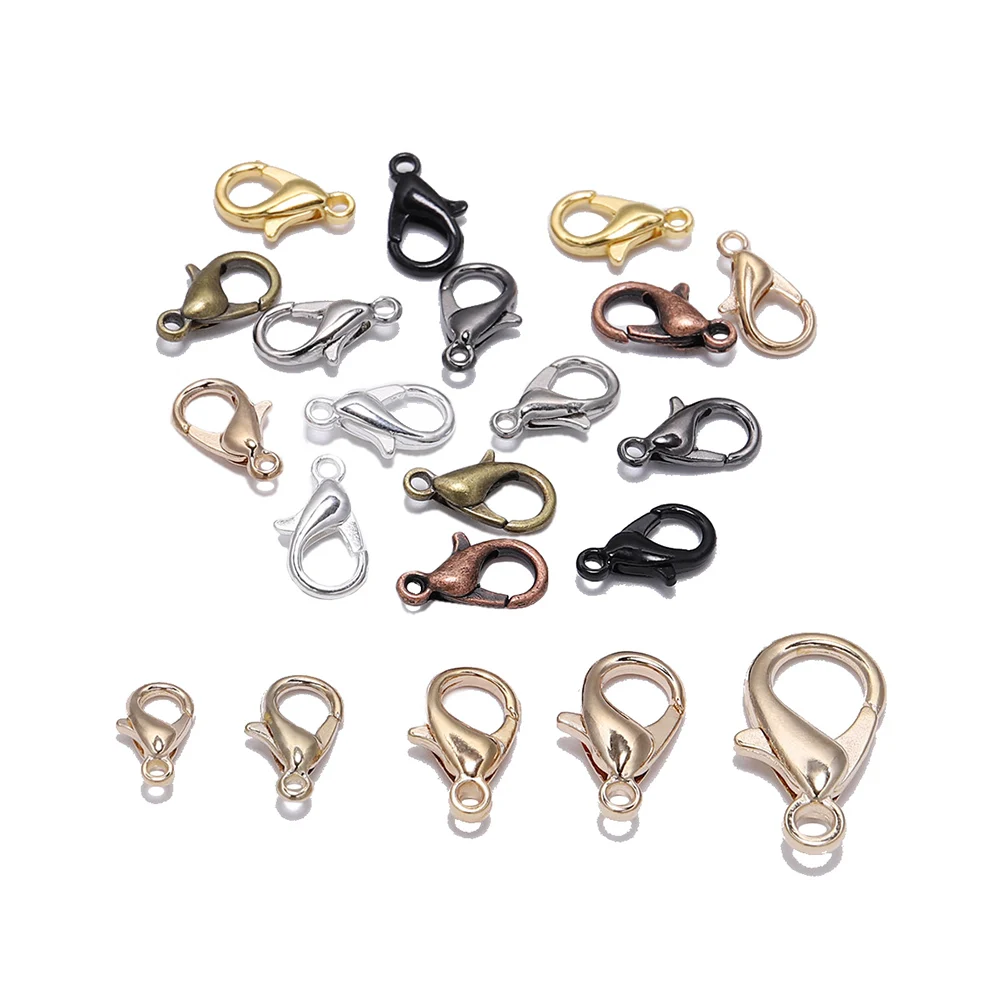 50pcs/lot new Jewelry Findings Alloy Lobster Clasp Hooks For 2025 Jewelry Making Necklace bracelet Chain DIY Supplies Accessories