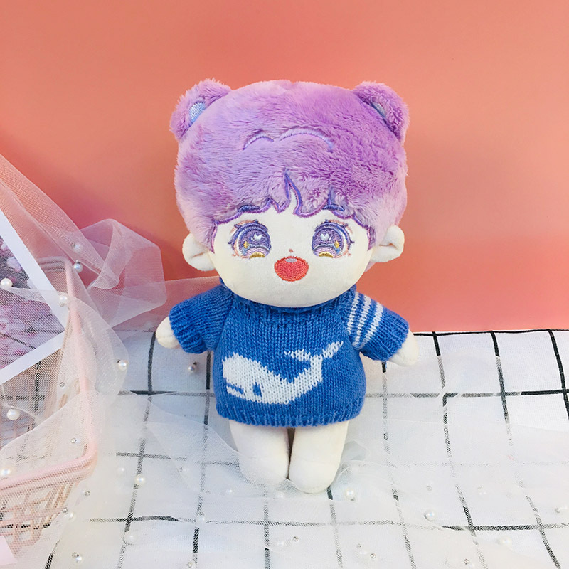 Doll Clothes for 20cm Korea Kpop EXO Dolls Plush Star Doll's Clothing Sweater Stuffed Toy Outfit for Idol Dolls Accessories
