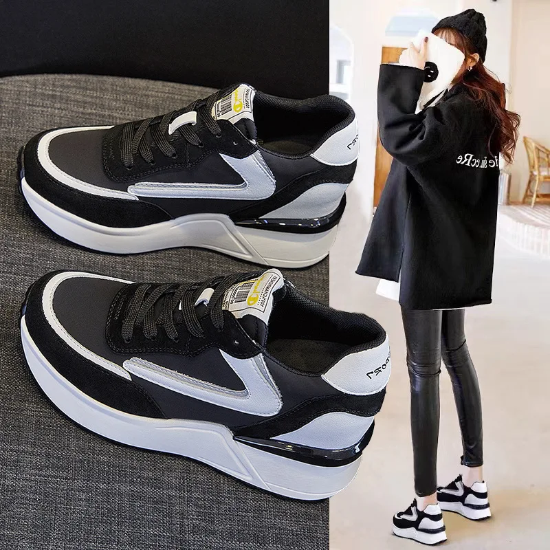 Women's hot Genuine Leather Stretch Wedge Hidden Heel Ankle Booties