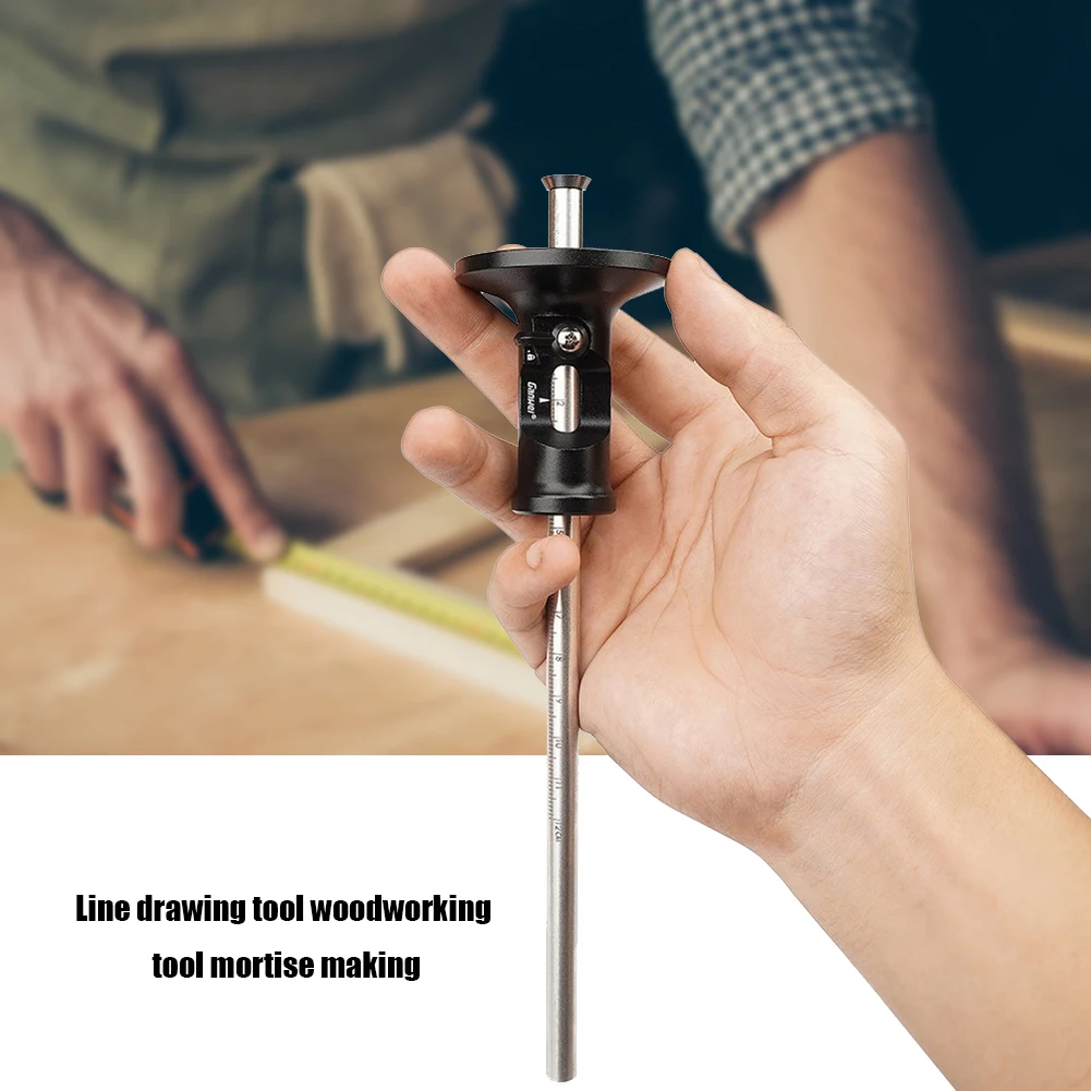0-120mm Wheel Marking Gauge Metal Bar Wood Scriber Hand Tool For Carpenter Gauge 2025 Woodworking new Marking Scriber with Scale