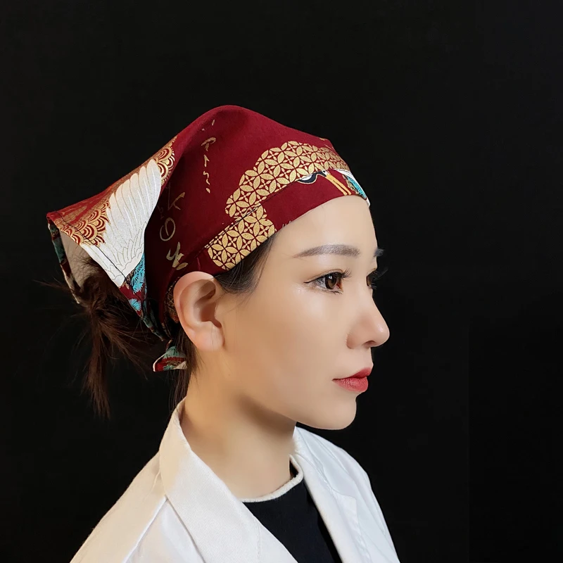new Japanese Chef Hat Kitchen Restaurant Waiter Sushi Caps Cuisine Cook Headscarf Food Service Work Uniform Cap 2025 Pirate Hat
