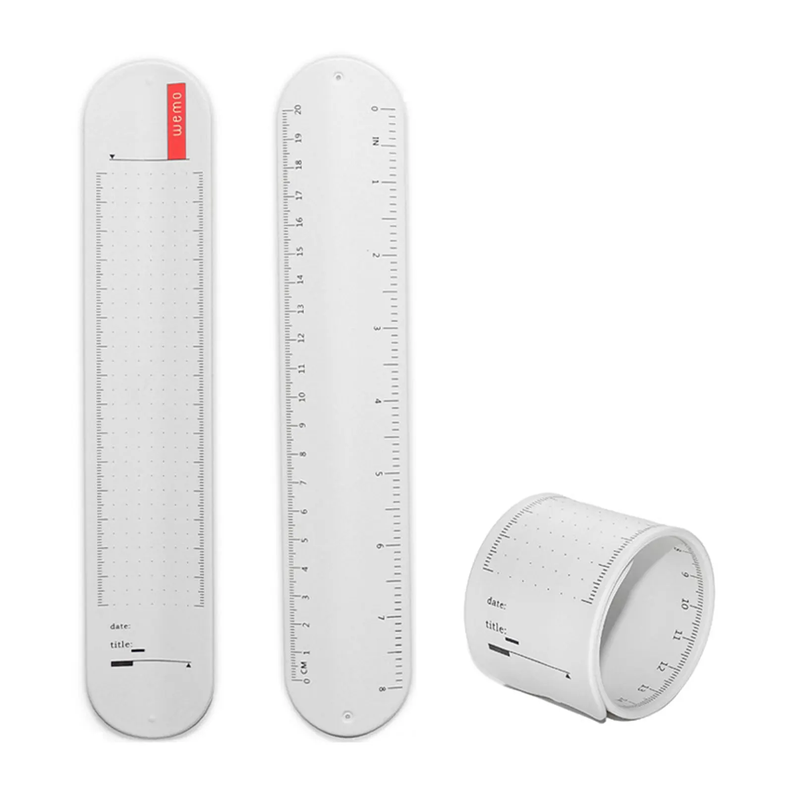 Silicone Student Note Wrist Band Wearable 2025 new Writeable Pocket To-do List Wrist Strap Reusable Erasable with Scale for Kids Adults