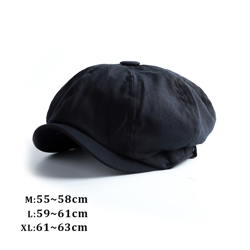 New Men Berets Retro Peaky Blinders Wool Blend Herringbone Tweed Newsboy Octagonal Hat Tweed Blend Casual Flat Cap Father Hats