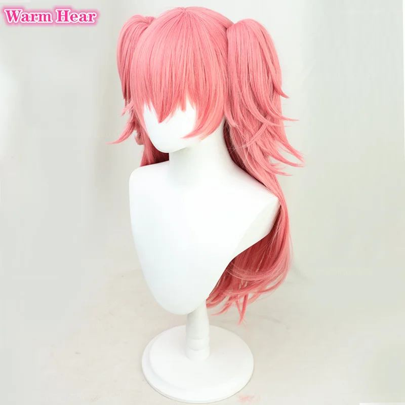 new Momoi Airi Cosplay Wig Anime Long 70cm Pink Double Ponytail 2025 Clips Wig Hairpin Heat Resistant Hair Halloween Party Wigs + Wig Cap