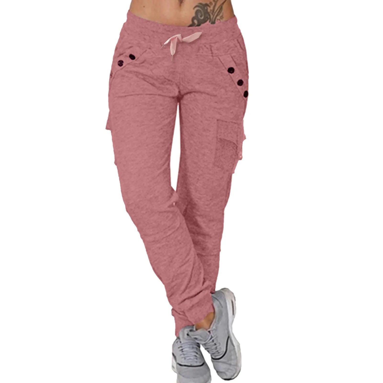 2023 New Solid Color new Jogging Sweatpants Women's Drawstring Elastic Waist Sports Pants Streetwear 2025 Female Casual Long Trousers