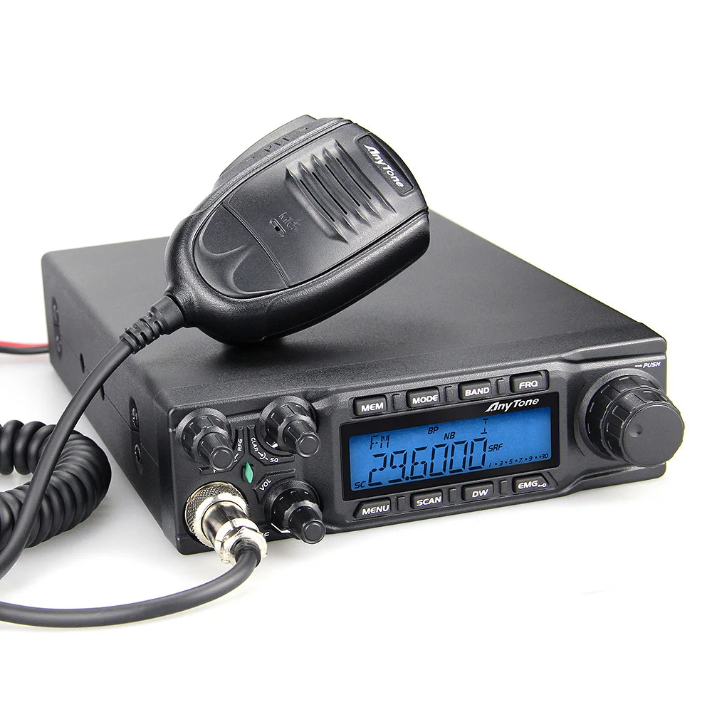 AnyTone AT-6666 Mobile Receiver Truck Radio AM 45W FM 60W High Power for Truck with SSB(PEP)/FM/AM/PA Mode Car Mobile Radio