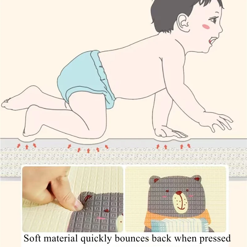 New cm Play Mat for Children s Safety Thicken Environmentally Friendly Baby Crawling Folding Carpet Rug