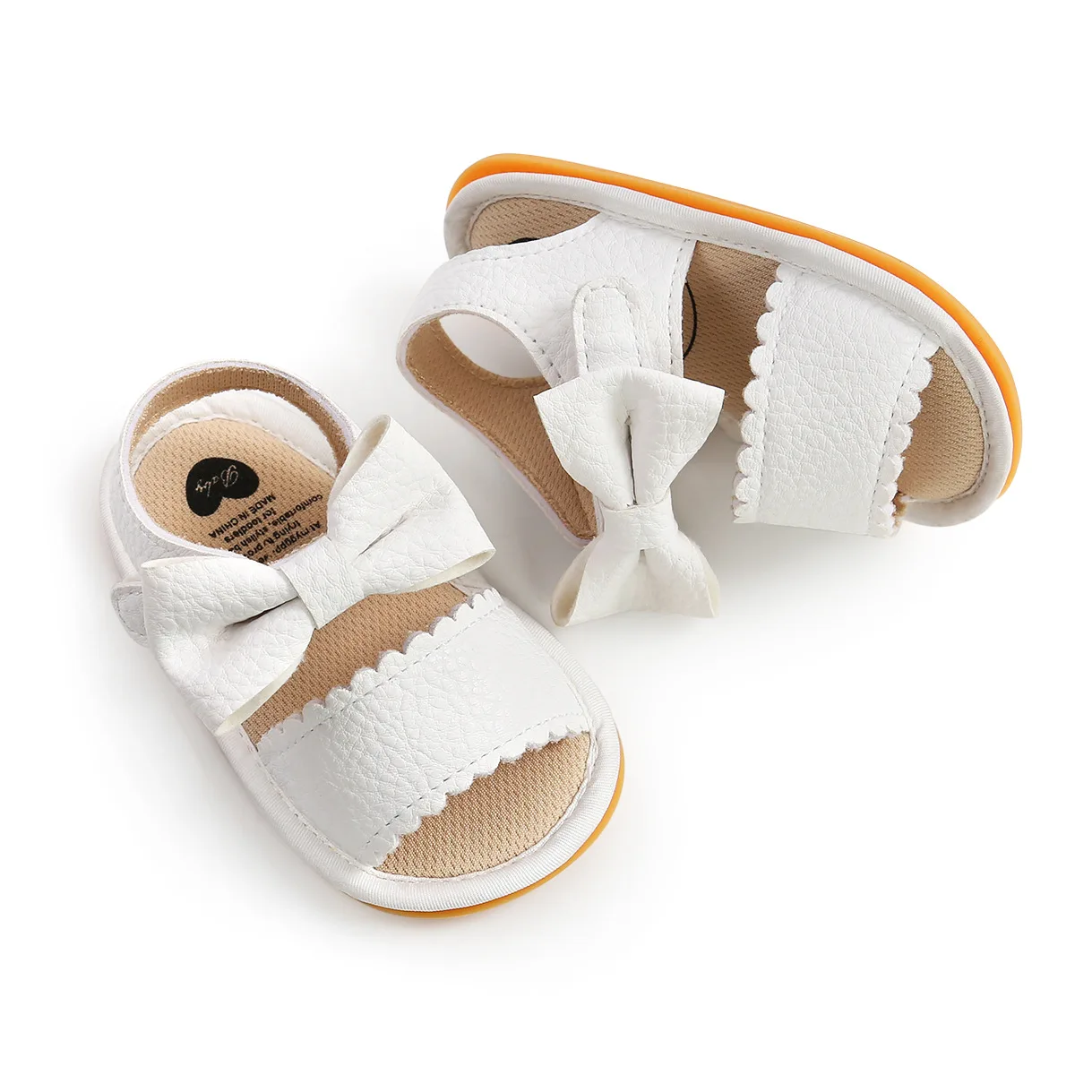 2025 Baby Shoes Summer Baby Boy Girl Shoes Toddler Flats Sandals Soft Rubber new Sole Anti-Slip Bowknot Crib First Walker Shoes