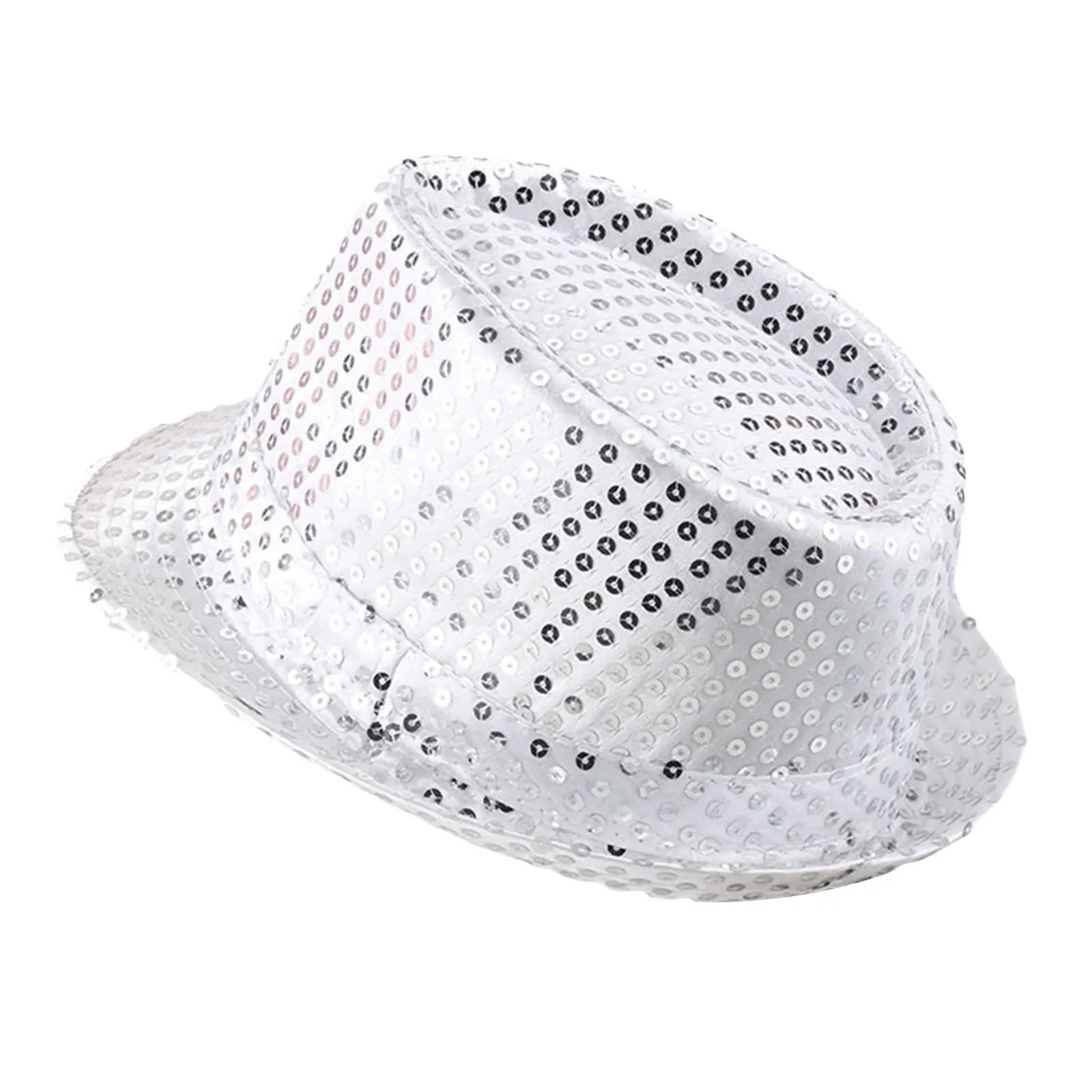 Men Women Jazz Hats Sequins Decorated Stage Dance Performance Party Holiday Hat Formal Fedoras