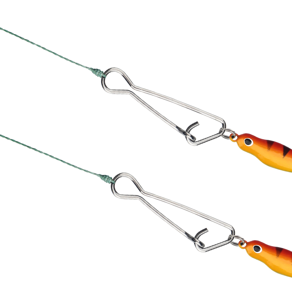 DNDYUJU 100/200pcs Fishing Connector Rolling Swivels Rings Interlock Pin Fishhook Line Lure Snap Swivels Fishing Tackle