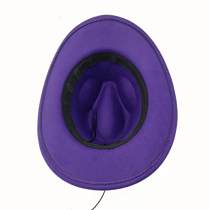 White 2025 Cowboy Hat New new Jazz Top Cowboy Head Accessories Cowboy Hat Felt Hat New Men's and Women's Outdoor Hat Knight Hat