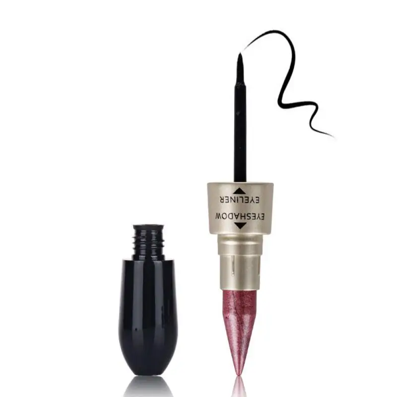 f d Eyeliner Creative Black Double end Eyeshadow Pencil Waterproof Colors Pigment Shimmer Glitter y Eye Makeup Tool HOT TSLM