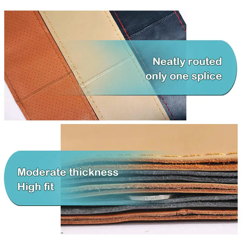 38cm new 15inch Car Steering Wheel Braid Cover 2025 Artificial leather Needles And Thread Soft Non-slip Auto Interior Accessories Kits