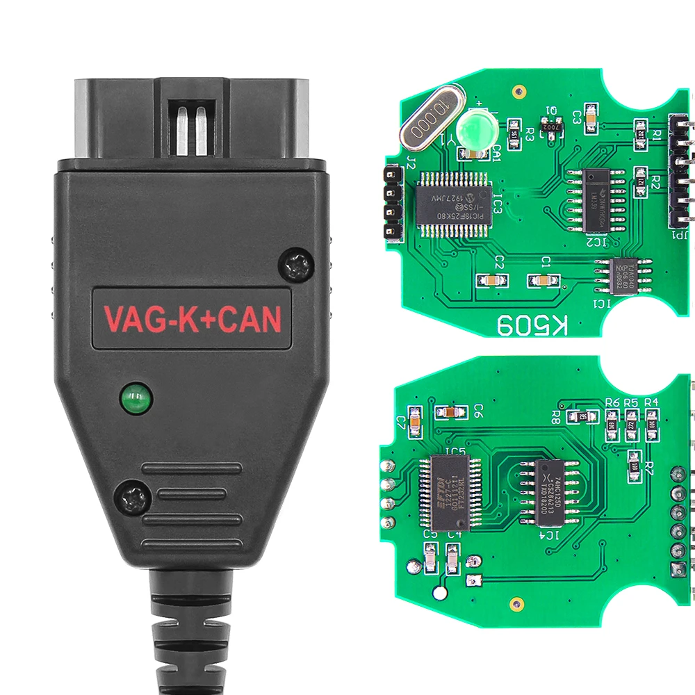 VAG K+CAN Commander 1.4 PIC18F25K80 FTDI FT232RL OBD 2 Auto Car Diagnostic Scanner Cable Tools for AUDI/VW Interface COM K-line