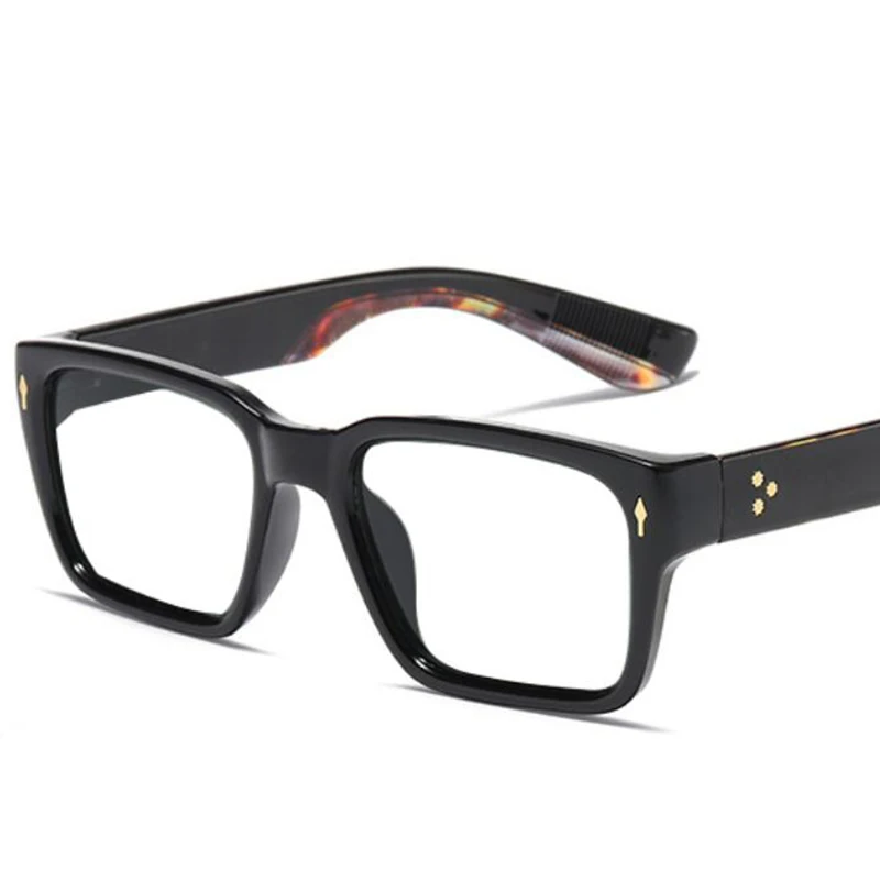 Brand Black Square Men's Glasses Frame Optical Blue Light Reading Glasses Retro Big Eyeglasses Classic Computer Glasses Male