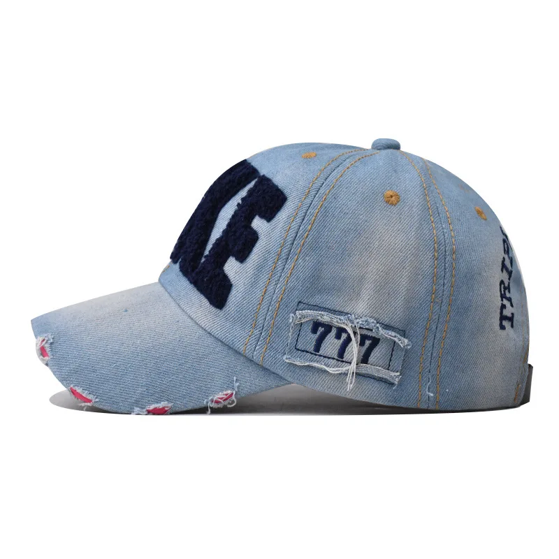 Big Letter Embroidered Cowboy Baseball Cap Men Women Hip Hop Demin Adjustable Snapback Sun Hat new Casual Outdoor Dad 2025 Trucker Hats