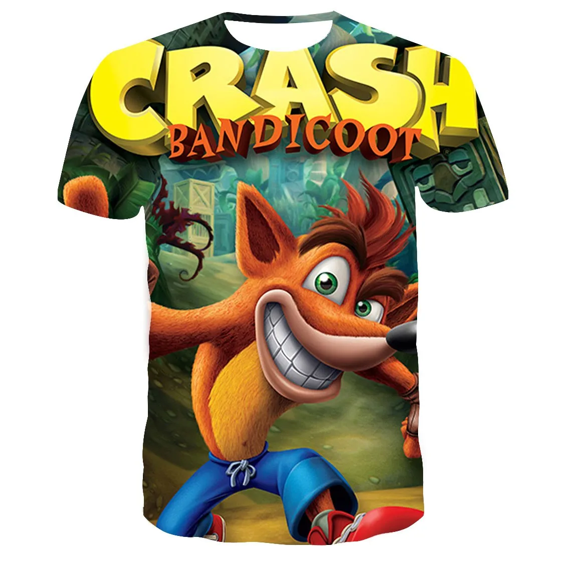 Kids Summer Game Crash Bandicoot Casual T-Shirts Boys Girls Short Sleeve Thin Breathable Tees Tops Children Outfits Home Clothes