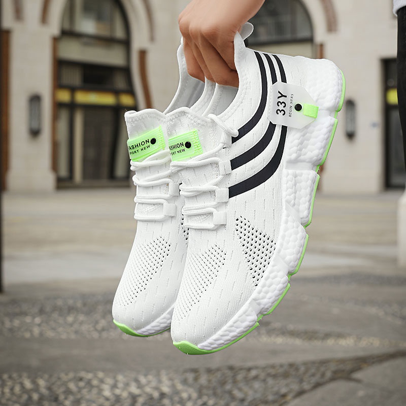Men Casual Sport Shoes Breathable Lightweight Sneakers Outdoor Mesh Black Running Shoes Athletic Jogging Tenis Walking Shoes