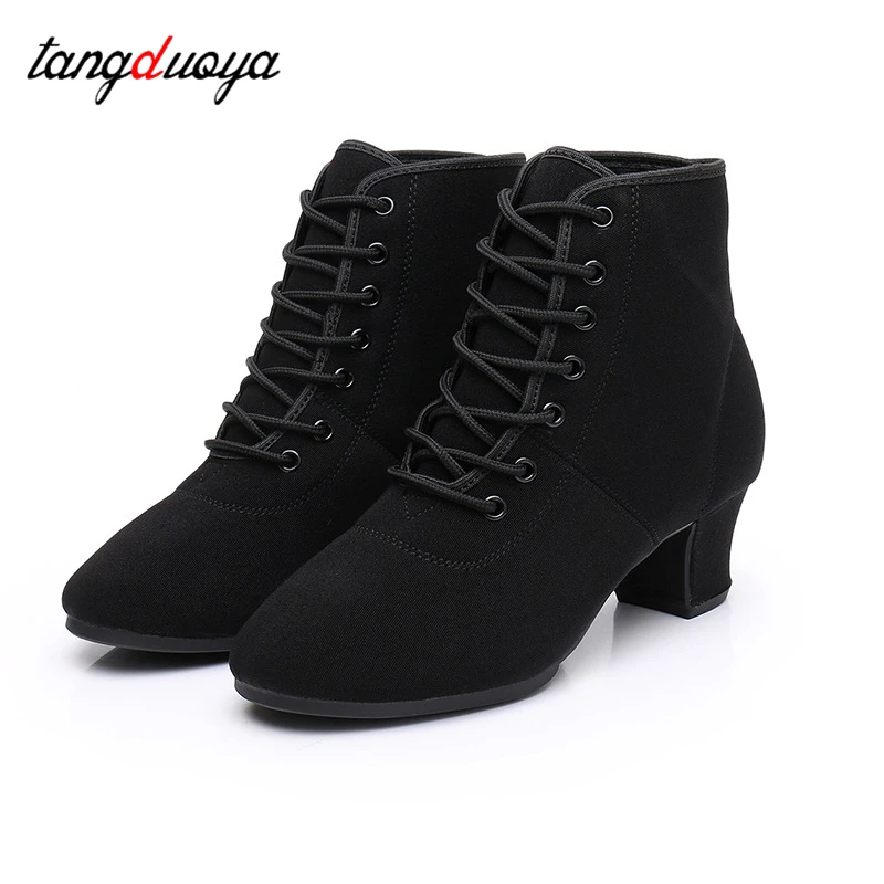 New Women 2025 Ballroom Latin Dance Shoes new Jazz Modern Dance Shoes High Top Dancing Boots Black Sports Jazz Dancing Sneakers