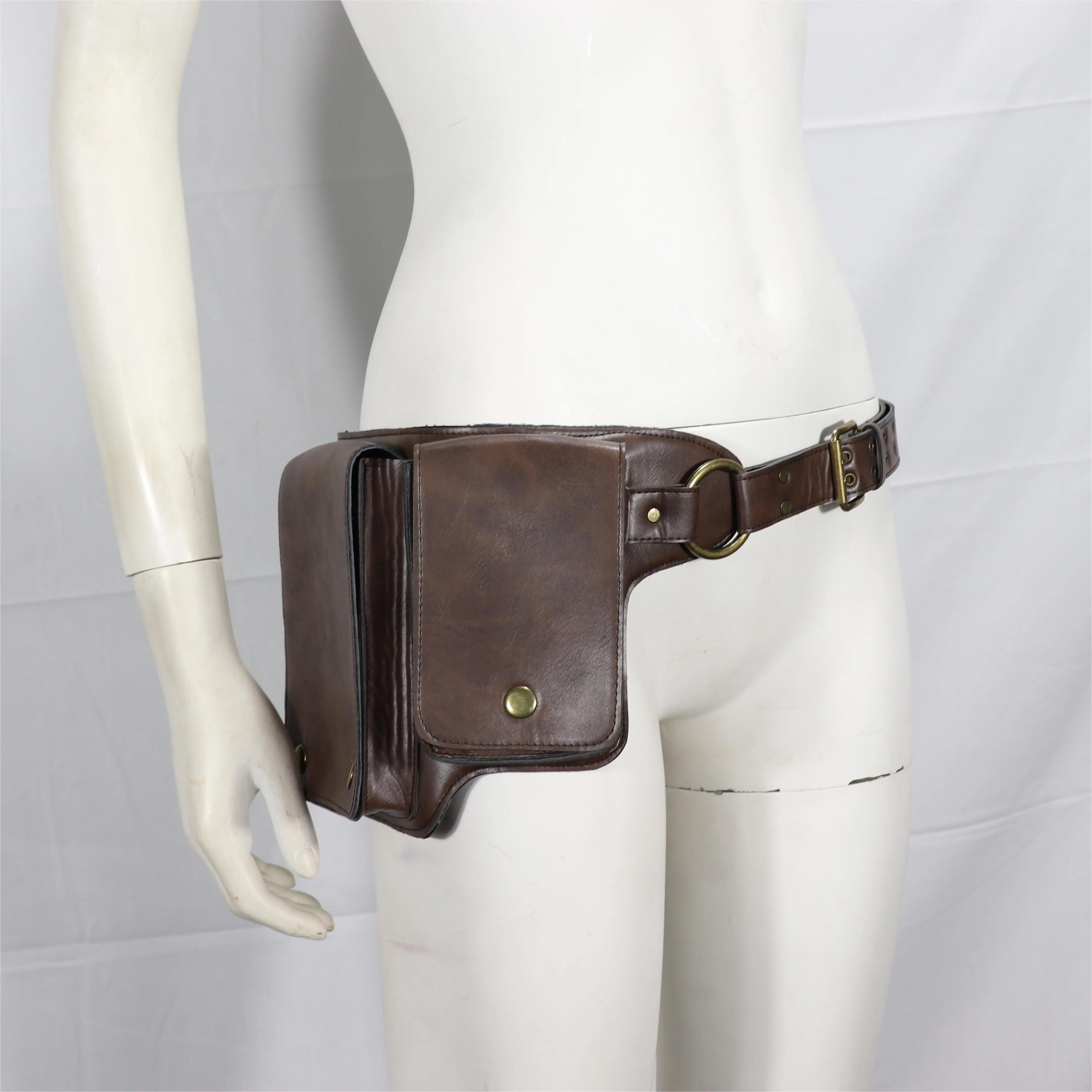 Medieval Adjustable new 2025 PU Leather Utility Belt Pocket Women Vintage Hip Bag Waist Pack Viking Warrior Larp Cosplay Accessory Wallet