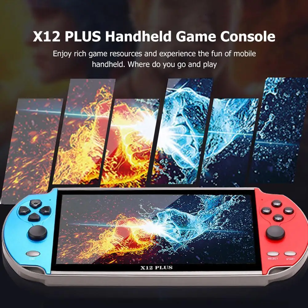 X12 X12Plus Handheld Game Console Built-in 10000+ Retro Classic Games 7.1 inch Portable Video Game Console 16G HD Game Player - view 3