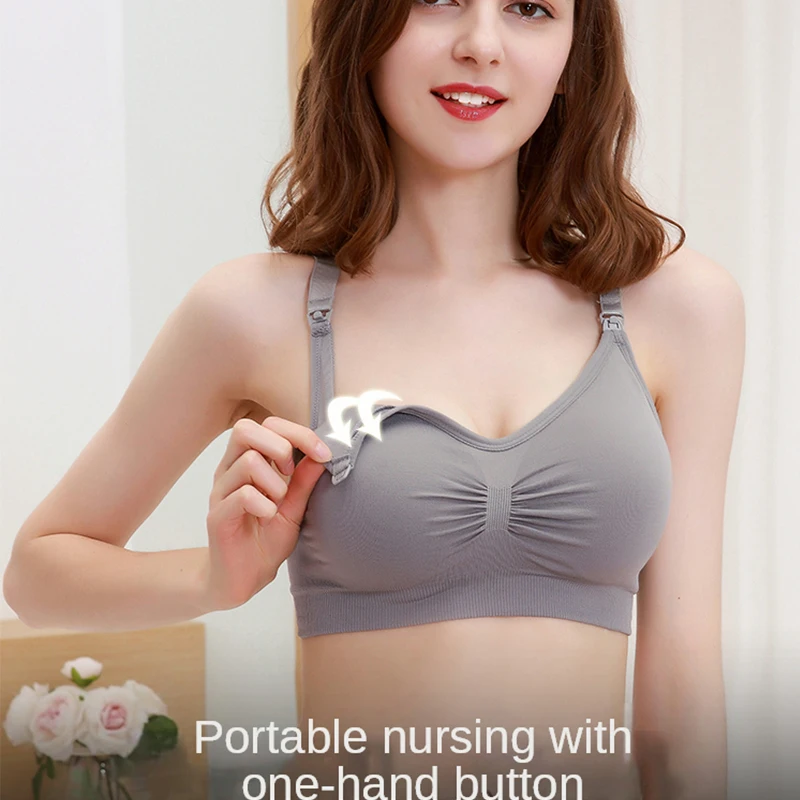 Nursing Bra Wirefree Breastfeeding Underwear new Maternity Women Prevent 2025 Sagging Pregnancy Clothes Breathable Material Feeding Bras
