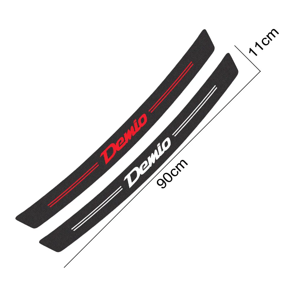 For Mazda Demio CX-5 CX-3 3 6 Axela Atenza MS MPS Car Rear Bumper Guard Plate Decals Auto Trunk Decor Stickers DIY Accessories
