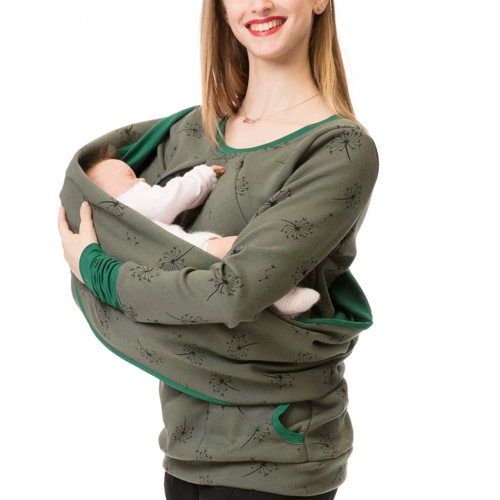 Women new Winter Maternity Breastfeeding Pullover Hoodie Beautiful High Quality Casual 2025 Nursing Clothes With Neckerchief Pregnancy