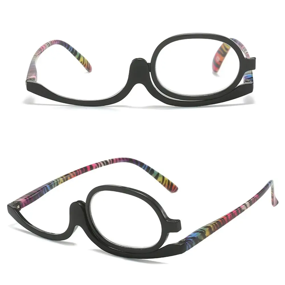 Rotating Makeup Reading Glasses for Women Portable Rotatable Single Lens Presbyopia Eyewear Flip Down Lenses Make Up Eyeglasses