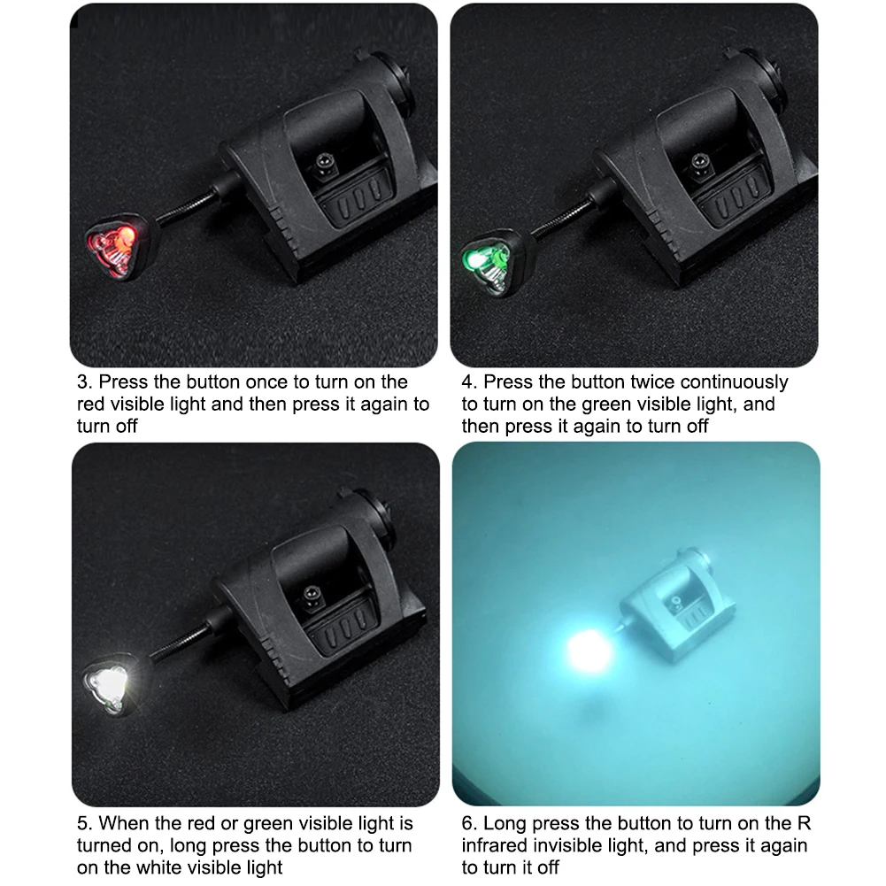Tactical Helmet Light Mpls Charge Helmet Lamp 4 Modes Green Red IR Laser Hunting Airsoft Military Helmet Flashlight Headlamp