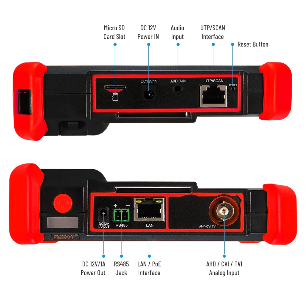PEGATAH 4 inch 8K IPC Tester Support 8MP AHD/CVI/TVI Analog Camera Tester Monitor CCTV Tester for HIKVSION IP camera Tester