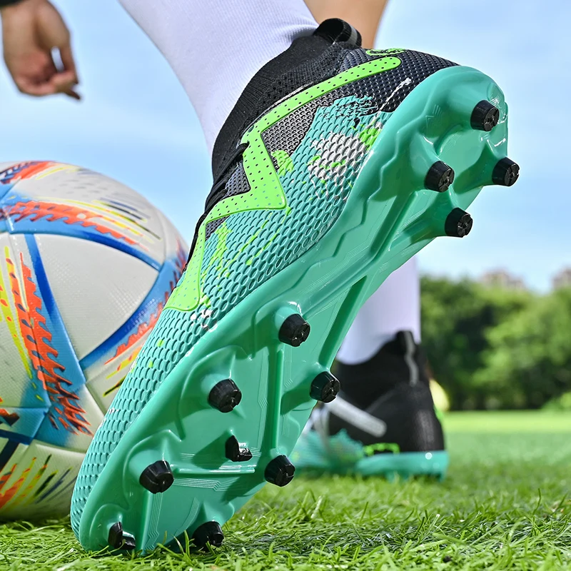 Soccer Shoes Men Kids Professional Football Boot Grass Outdoor Non-Slip Breathable Multicolor Trainning Sneakers Size 34-45