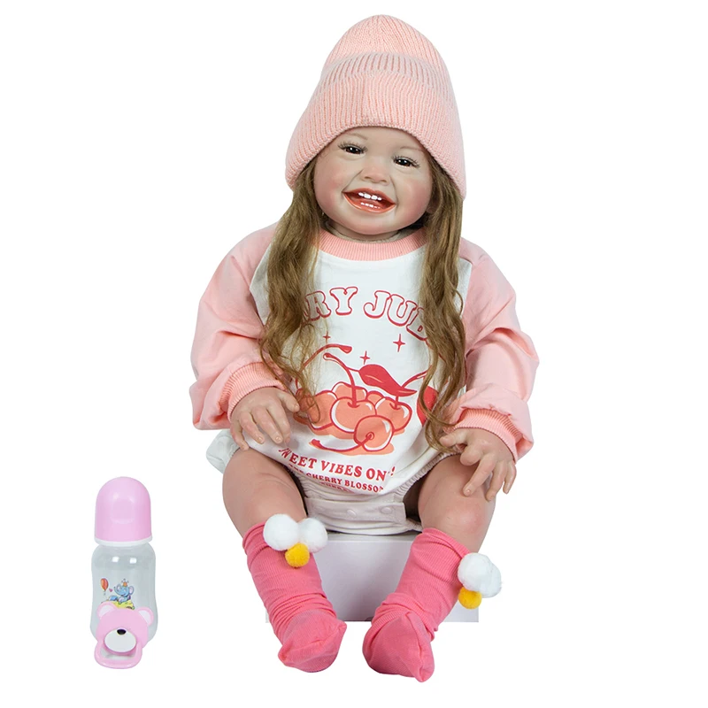 24 Inch Reborn Dolls 60 cm Cloth Body 2025 Realistic Lovely Girl Baby Mila Doll For Sale Doll new Kid Birthday Xmas Gifts