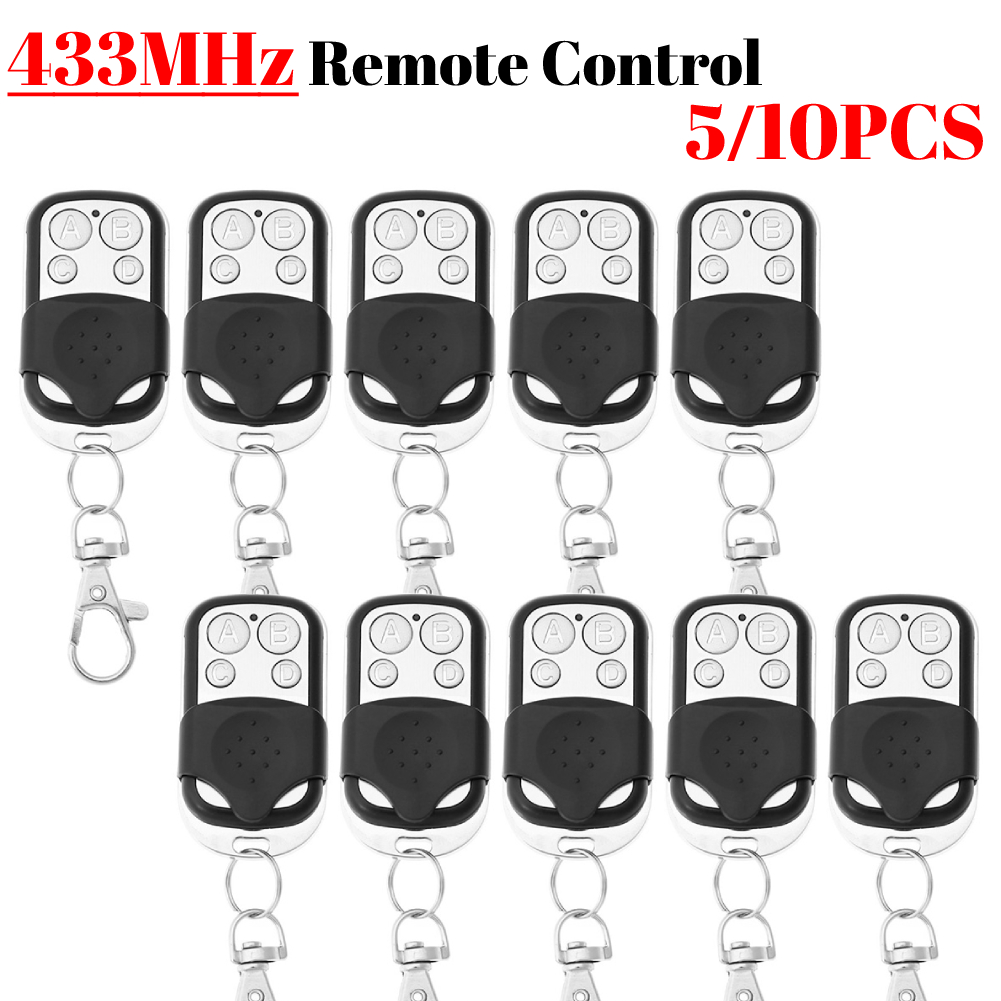 5/10PC 433MHz Remote Control 4CH Remote Control Duplicator Car Key Garage Door 2025 Gate Opener Universal Copy new Garage Door Smart Home