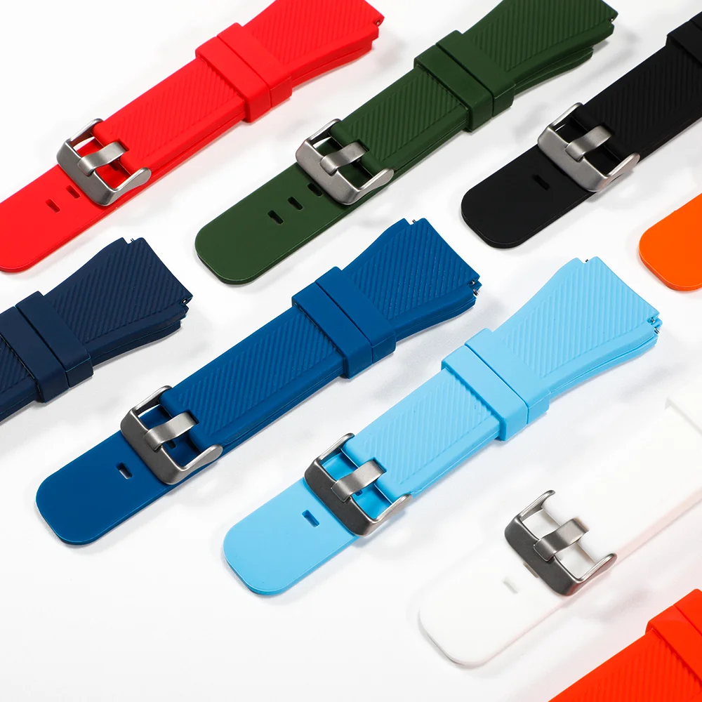 Silicone strap For Samsung Galaxy watch 46mm Gear S3 Amazfit GTR Sports watch replacement wristband For Huawei watch GT2/3 46mm