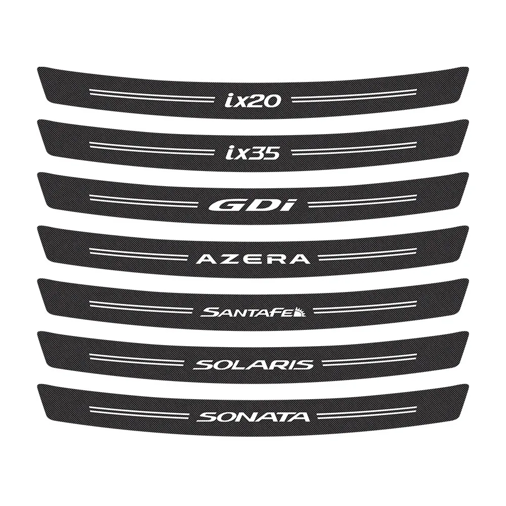 Car Trunk Trim Sticker For Hyundai i40 i30 i10 i20 IX35 IX20 Solaris Sonata Santafe Tuscani GDI Protector Cover Auto Accessories