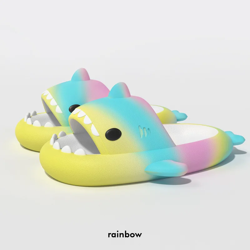 2023 Funny Summer Shark Slippers For Women Men Couples Indoor Outdoor Shark Slides Thick Soled Sandals Soft EVA Beach Flip Flops