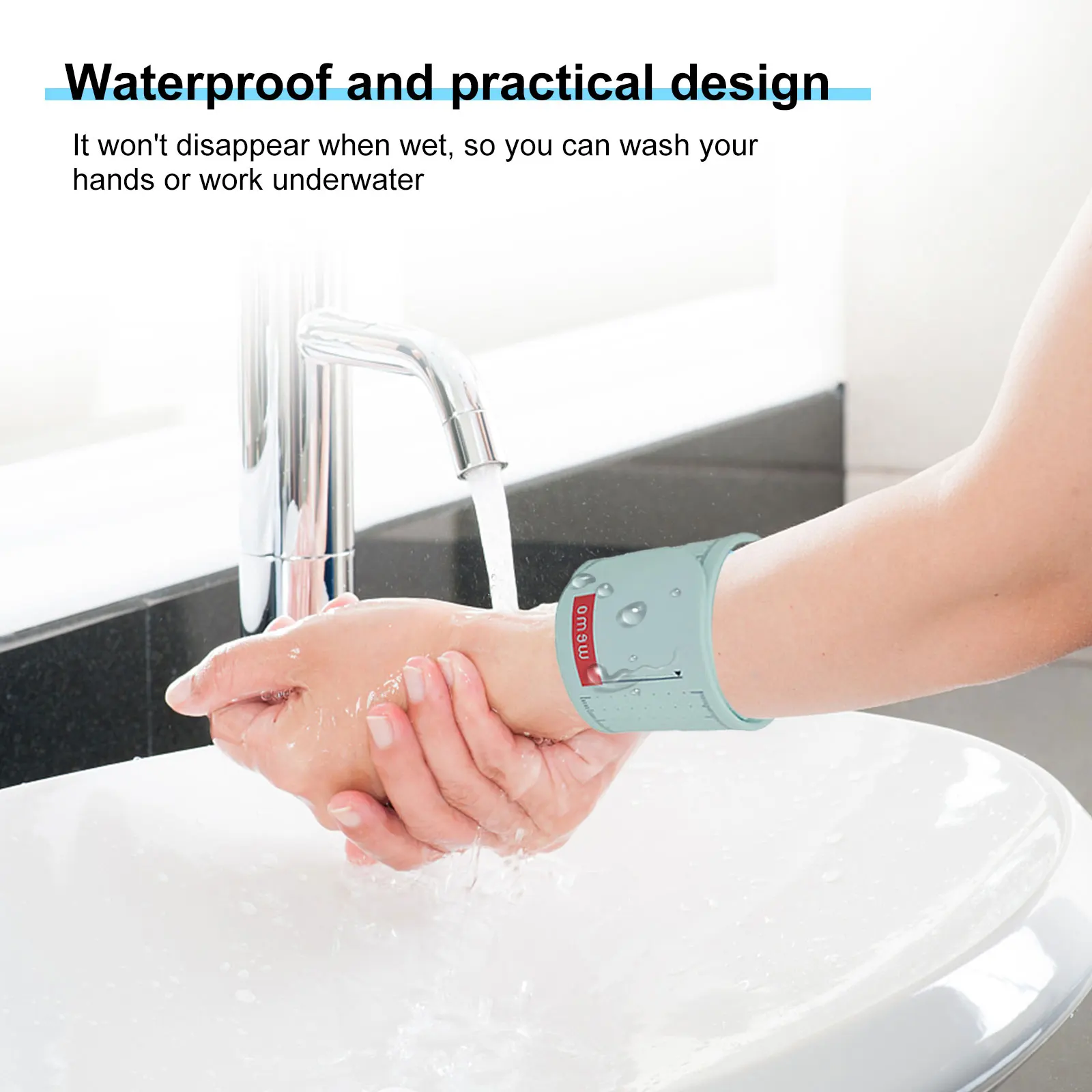 Silicone Student Note Wrist Band Wearable 2025 new Writeable Pocket To-do List Wrist Strap Reusable Erasable with Scale for Kids Adults