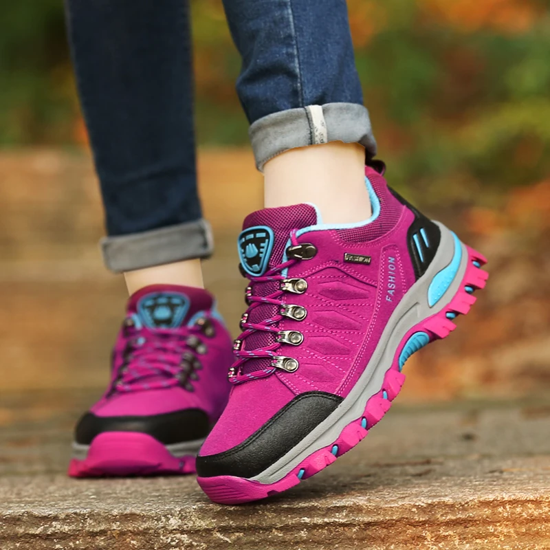 Shoes for Women Hiking Boots Men Winter Outdoor Walking Climbing Shoes Mountain Brand Luxury Sport Boots Hunting Mens Sneakers
