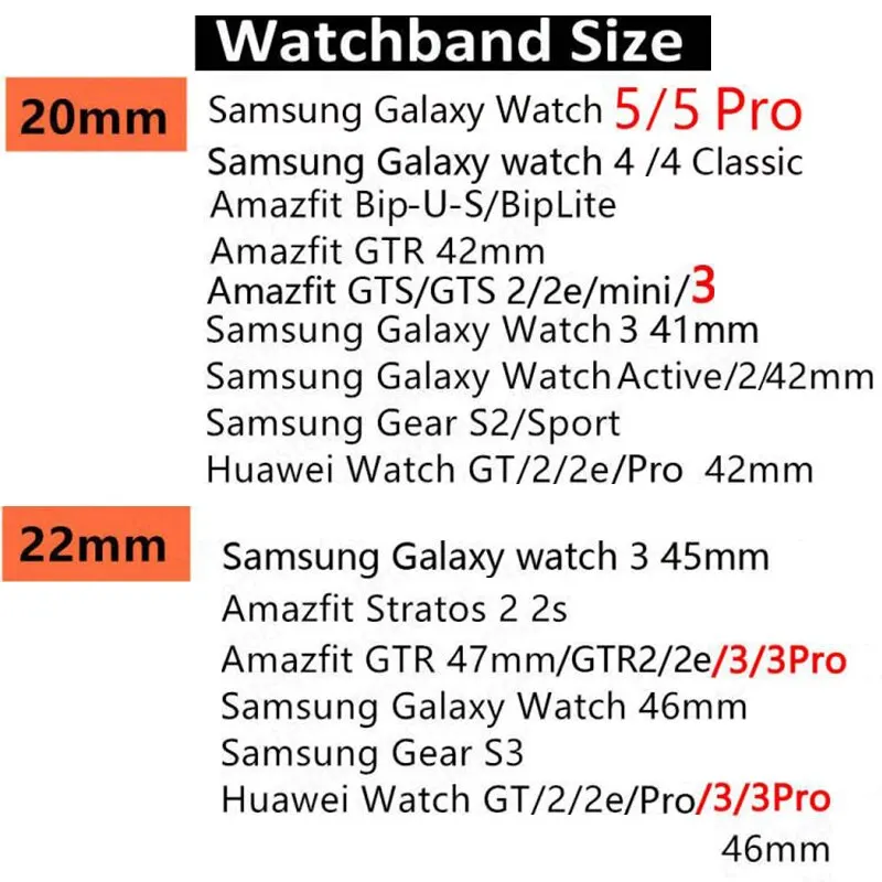 20mm 22mm Strap For Samsung Galaxy Watch 4 44mm 40mm 5 Pro Active 2 Gear S3 Leather Correa Bracelet for Amazfit GTS/2/2E/GTS2