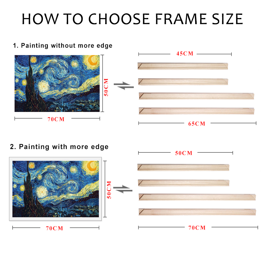 Wooden DIY Large Picture Frames Canvas Frame Stretcher Bars Diamond Oil Painting Poster Wall Art Living Room Home Decor H260306