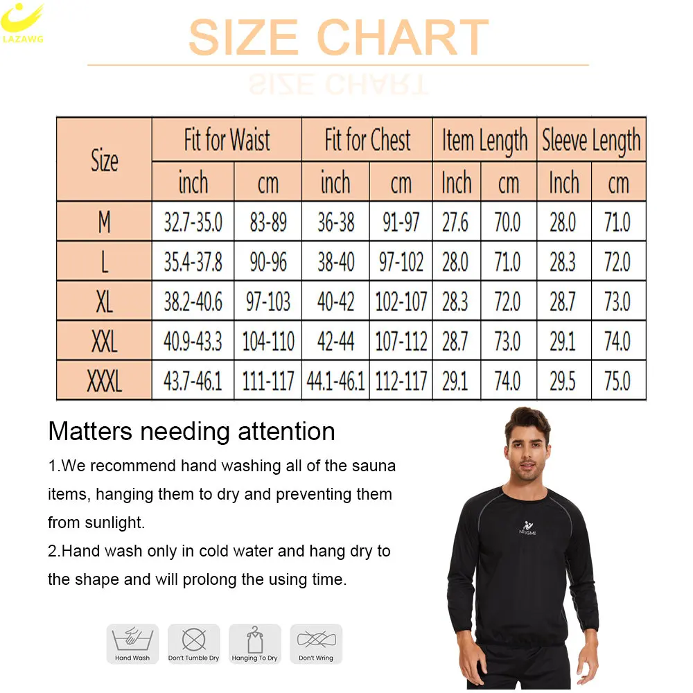 LAZAWG Men's new Sauna Top for Weight Loss Zipper Thin Long Sleeve Sweat Jacket Slimming 2025 Fat Burner Body Shaper Exercise Sportwear