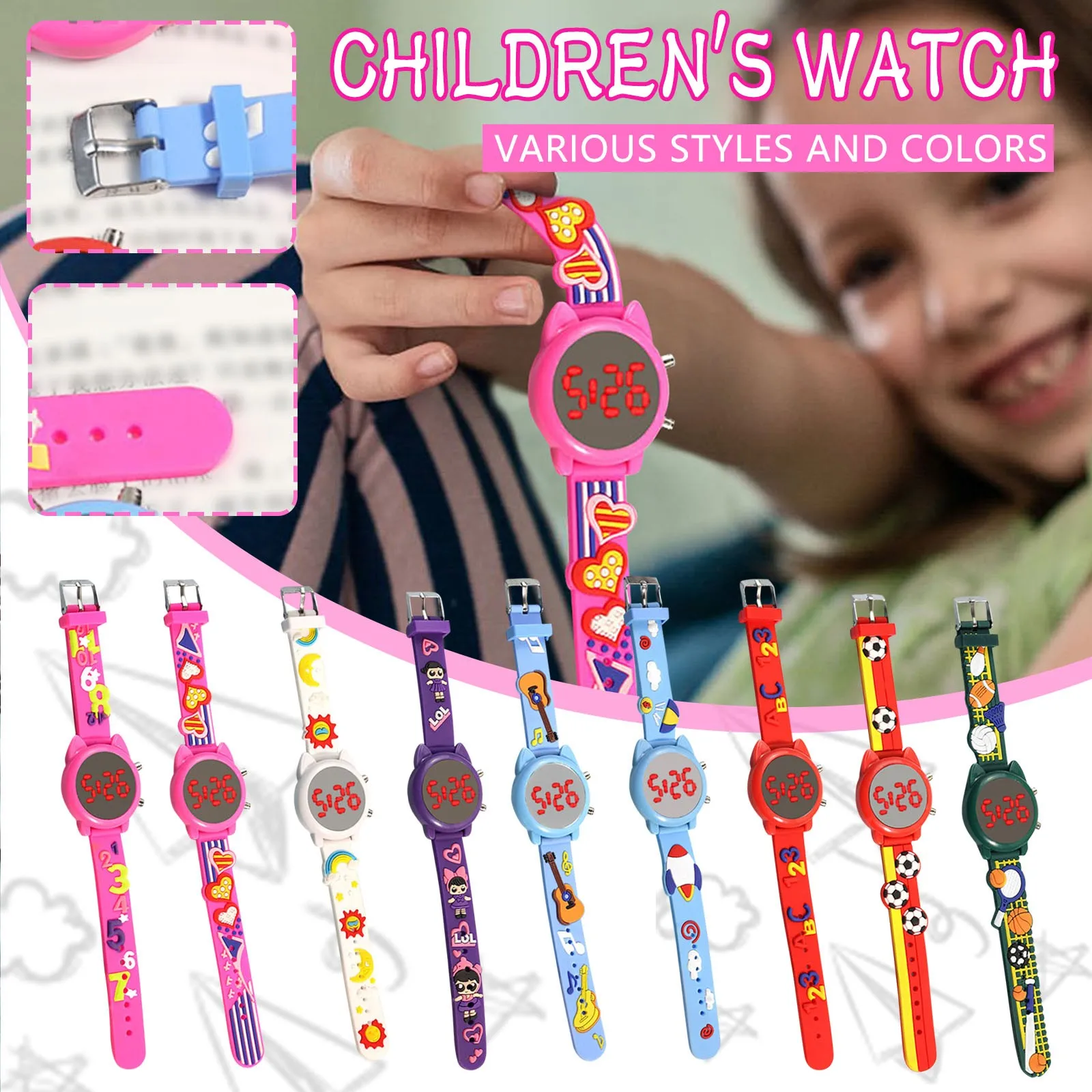 Student Sport Watches For Kids Colorful Electronic Watches outdoor lovely Clock Children Digital Watch For Boys Girls