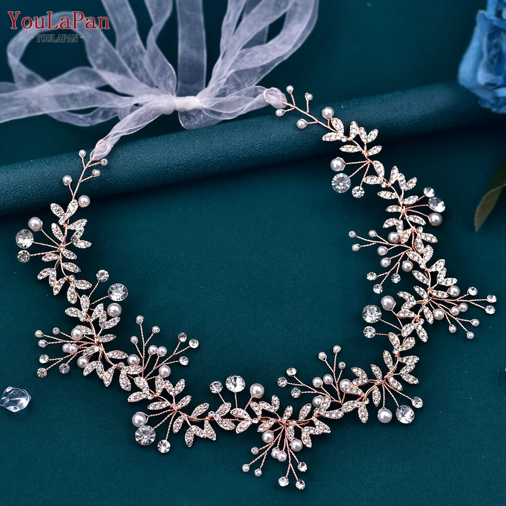 TOPQUEEN Wedding Tiara Bride Headpieces Party new Hair 2025 Jewelry Rhinestone Headbands for Woman Wedding Bridal Hair Accessories