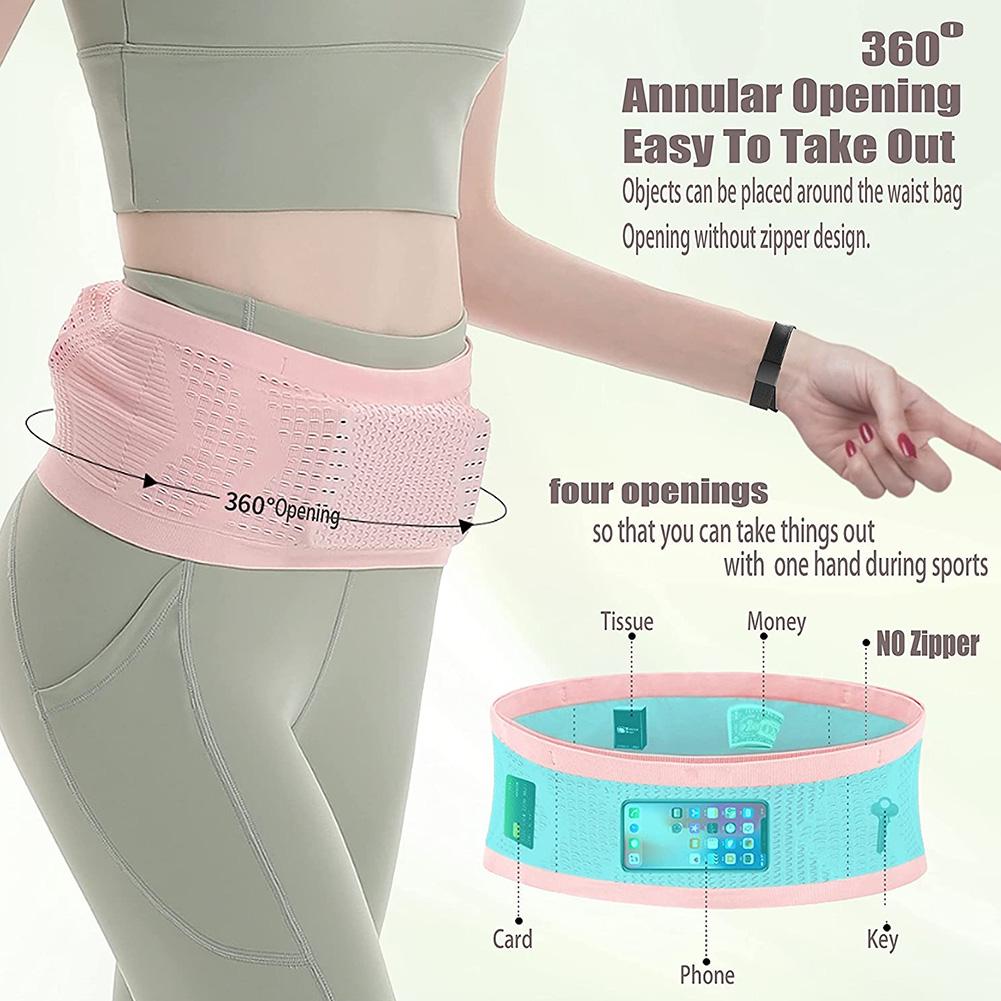 Ultra thin running with money and sports Fanny bag, mobile phone holder, adjustable waist bag